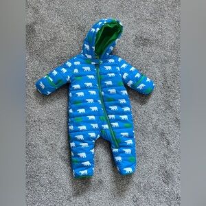 HATLEY Infant Snowsuit Bunting in Blue Polar Bear design size 9-12 months
